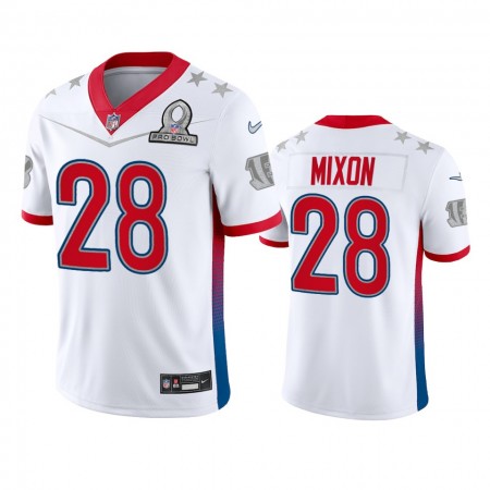 Maillot Cincinnati Bengals Joe Mixon 28 Game Blanc 2022 AFC Pro Bowl - Homme